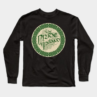 Pride of Ireland logo (Parchment) Long Sleeve T-Shirt